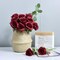 12pcs Roses Artificial Flowers Fake Roses Burgundy Silk Roses Wine Red Silk Flowers Rose with Long Stems
